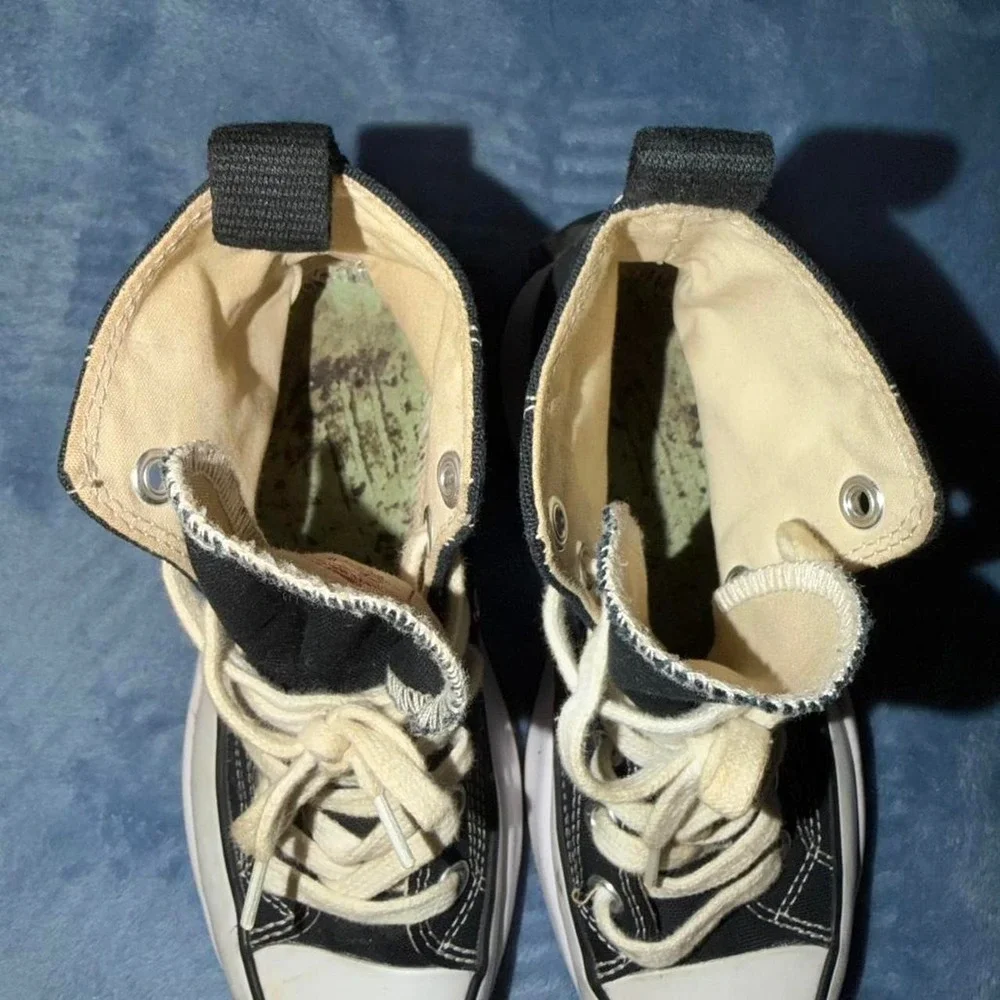 Converse black high top platform sneakers Size US 5.5